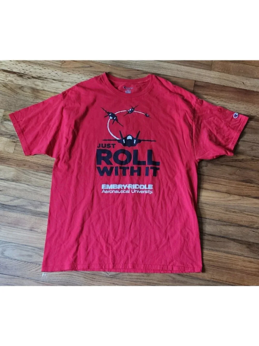 Embry-Riddle Aeronautical University TShirt 2XL XXL Fighter Jet aviation ERAU - Picture 2 of 8